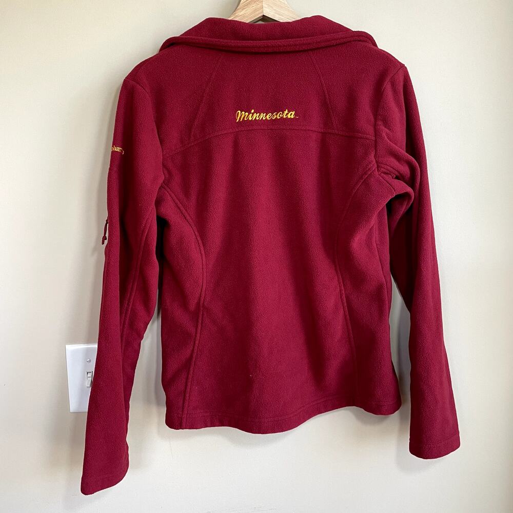 Columbia University of Minnesota red fleece full zip sweater women's size M - Picture 8 of 8